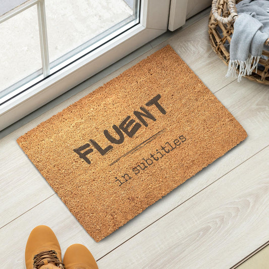 Fluent in Subtitles Coir doormat