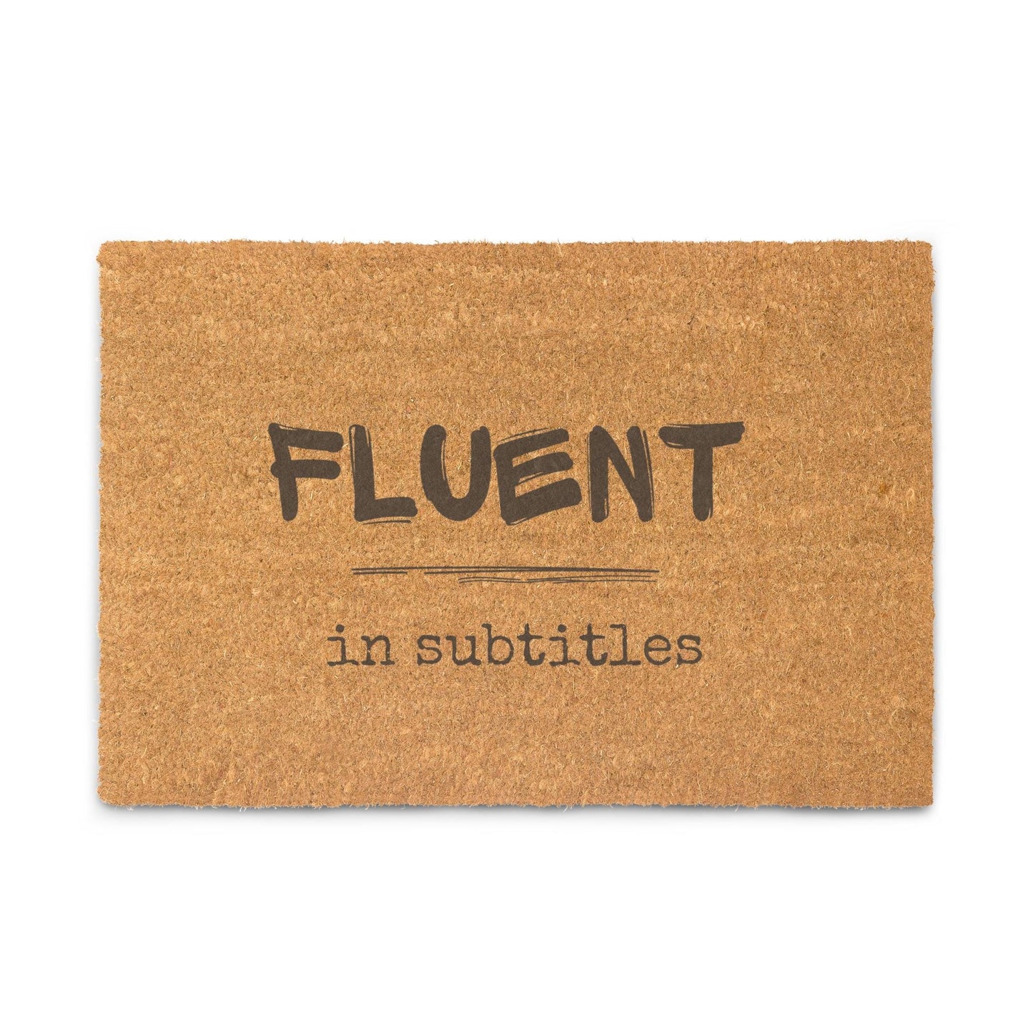 Fluent in Subtitles Coir doormat