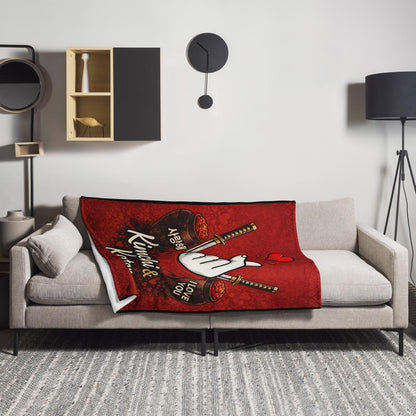 Kimchi & Katanas K-Drama Throw Blanket – Korean Drama Lover Gift