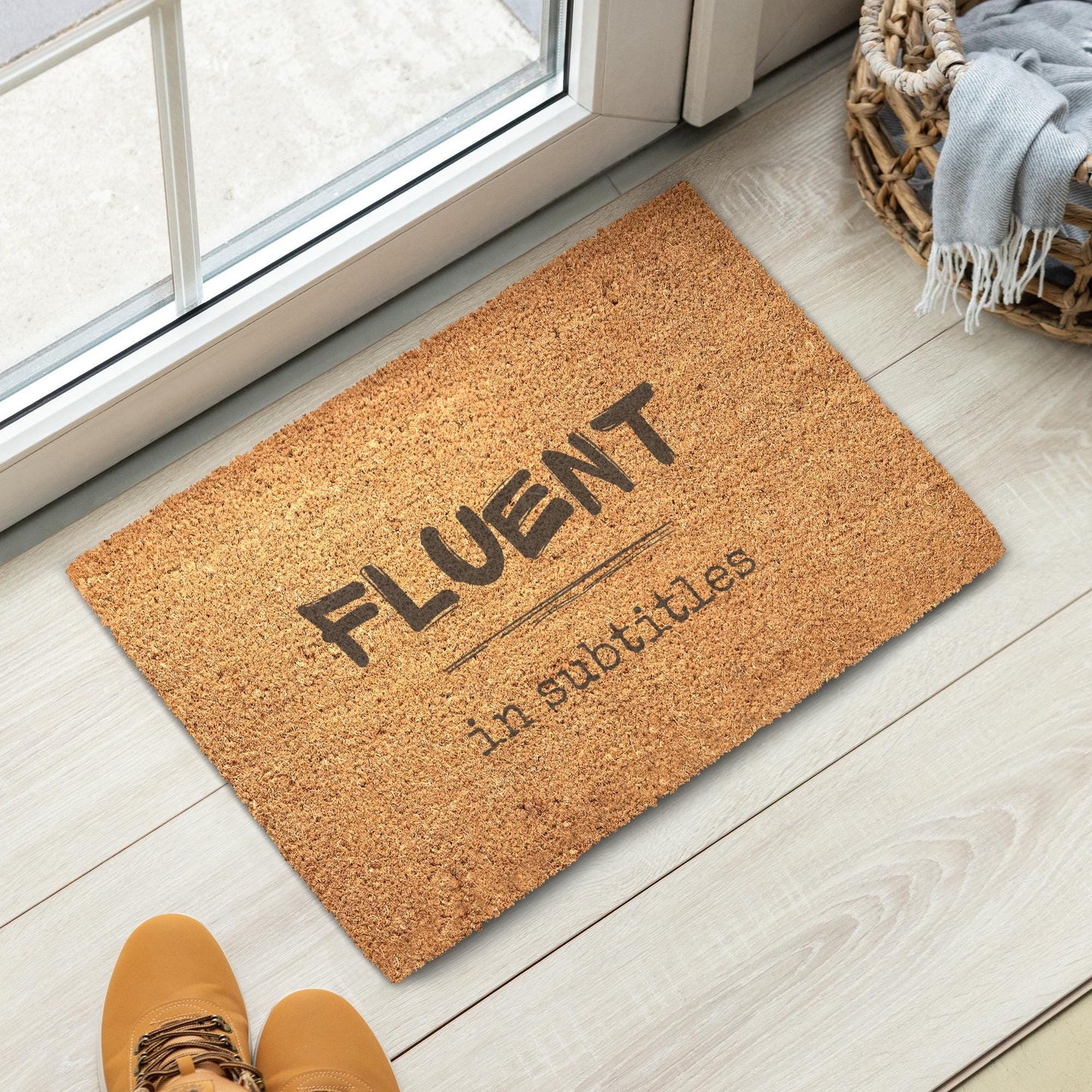 Fluent in Subtitles Coir doormat