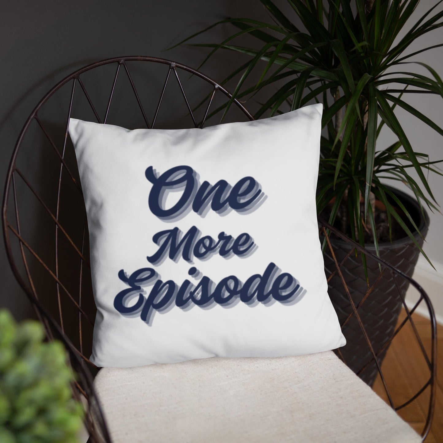 One More Episode Throw Pillow — K-Drama Fan Room Decor