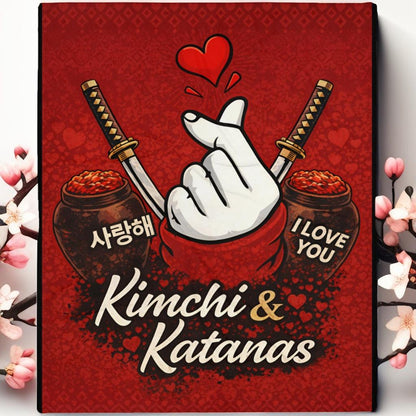 Kimchi & Katanas K-Drama Throw Blanket – Korean Drama Lover Gift
