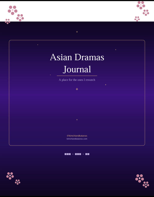 Asian Dramas Journal — Printable PDF (Instant Download)